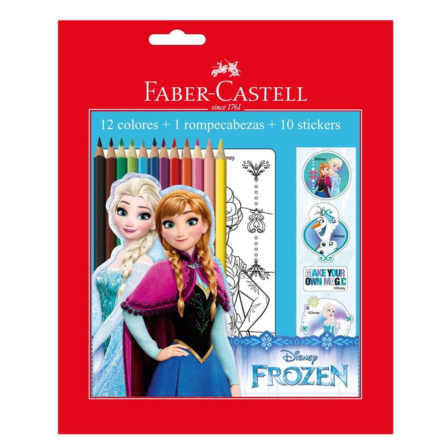 Faber-Castell - Set de colores Frozen + rompecabezas