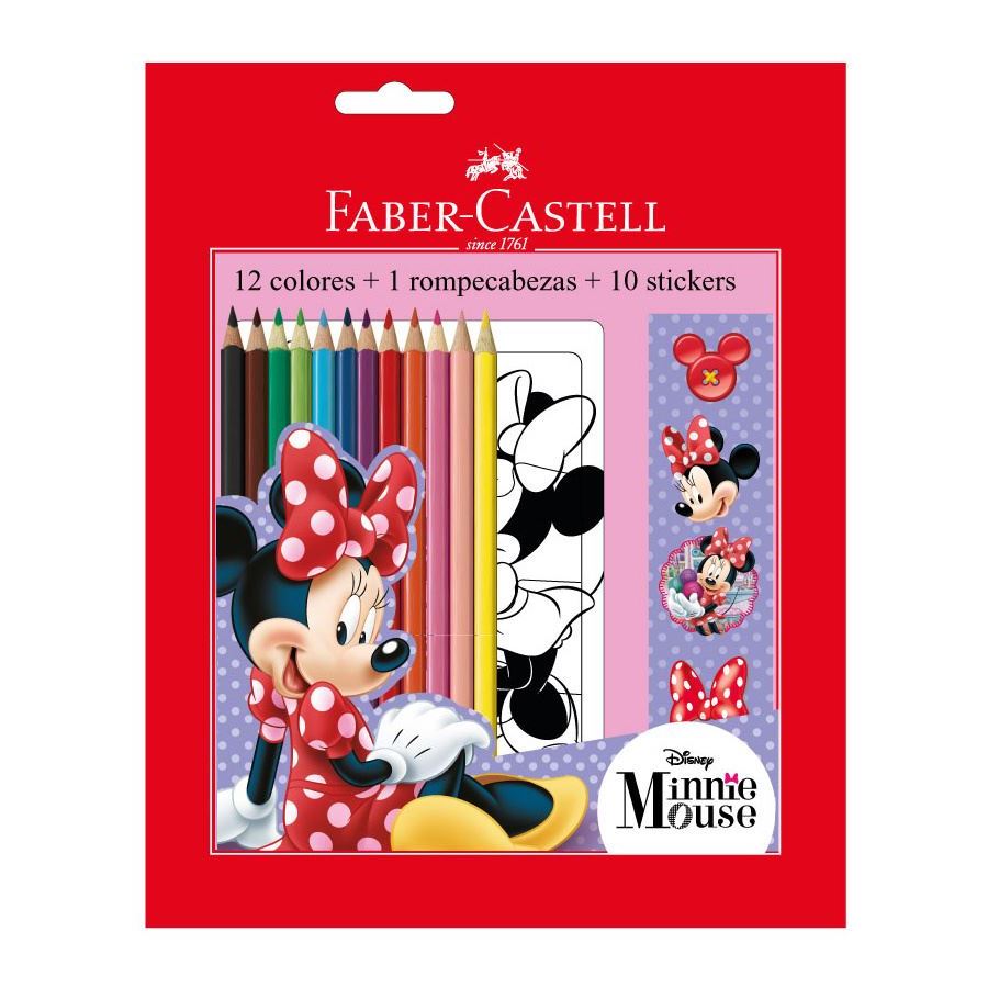 Faber-Castell - Set de colores Minnie + rompecabezas