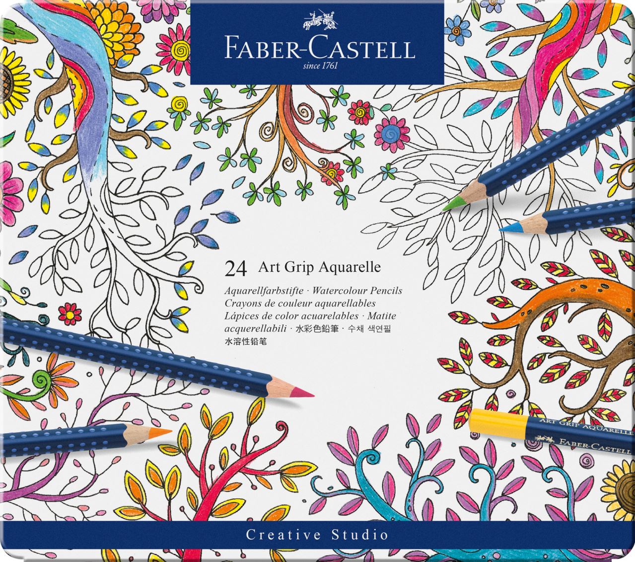 Faber-Castell - Lápiz de color Art Grip Aquarelle estuche x24