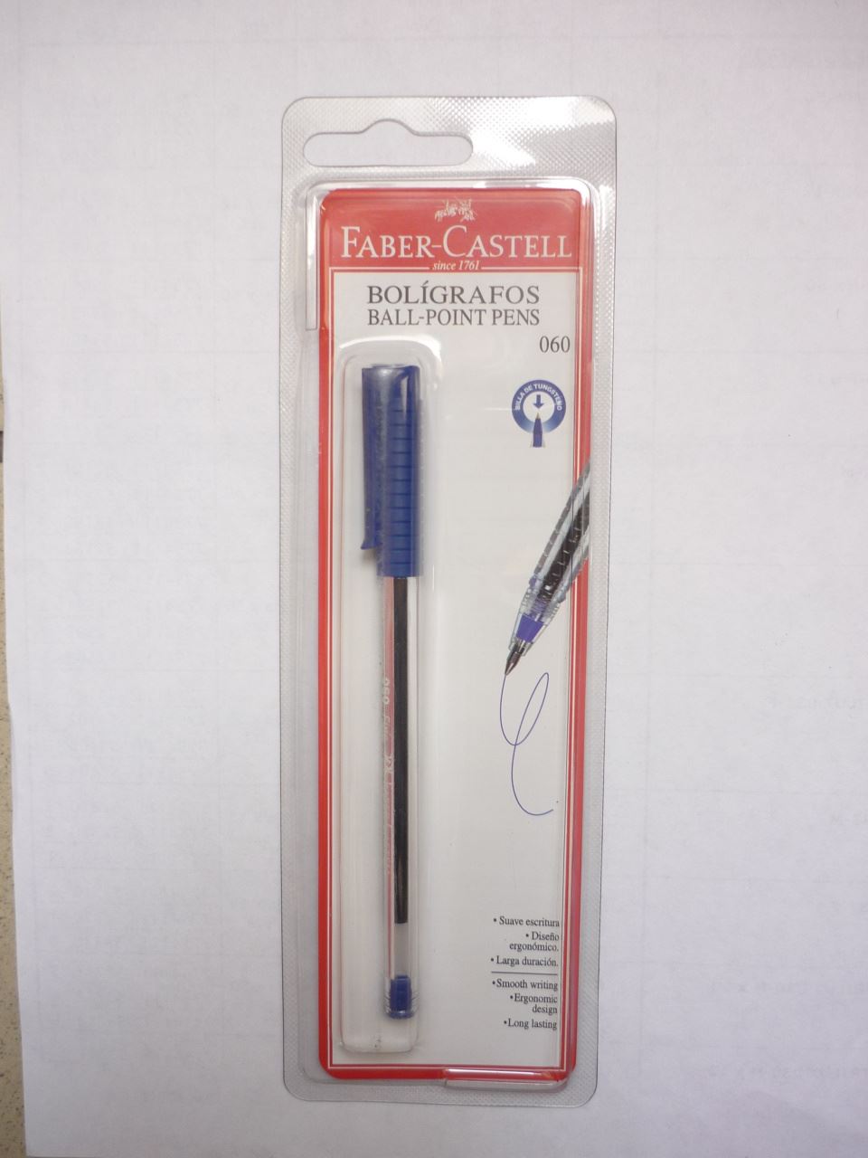 Faber-Castell - Bol. 060-F azul blíster x1