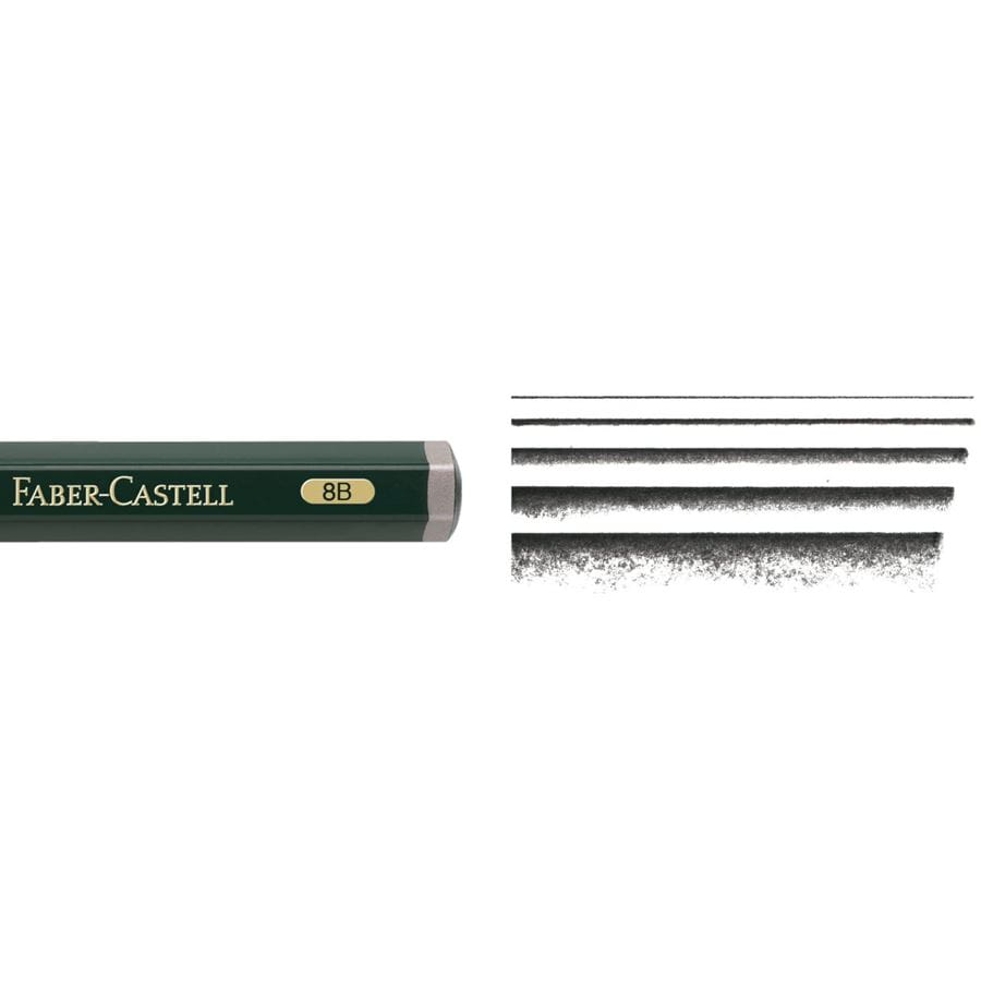 Faber-Castell - Lápiz Castell 9000 Jumbo, 8B