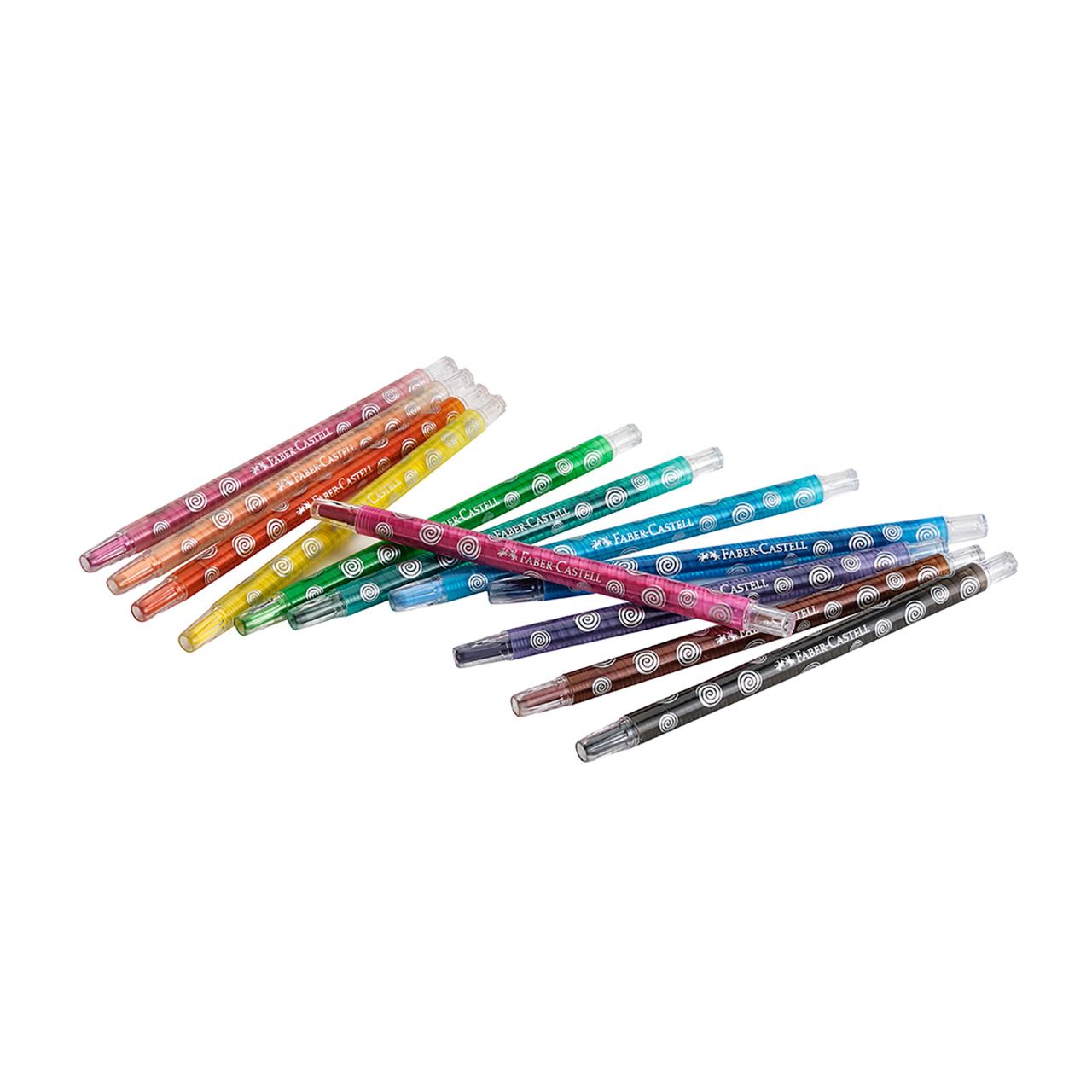 Faber-Castell - Crayones de cera retráct x12
