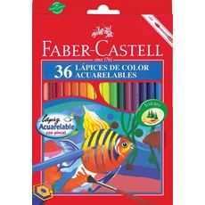 Faber-Castell - Ecolápiz acuarel 120236GP estuche x36 c/sac