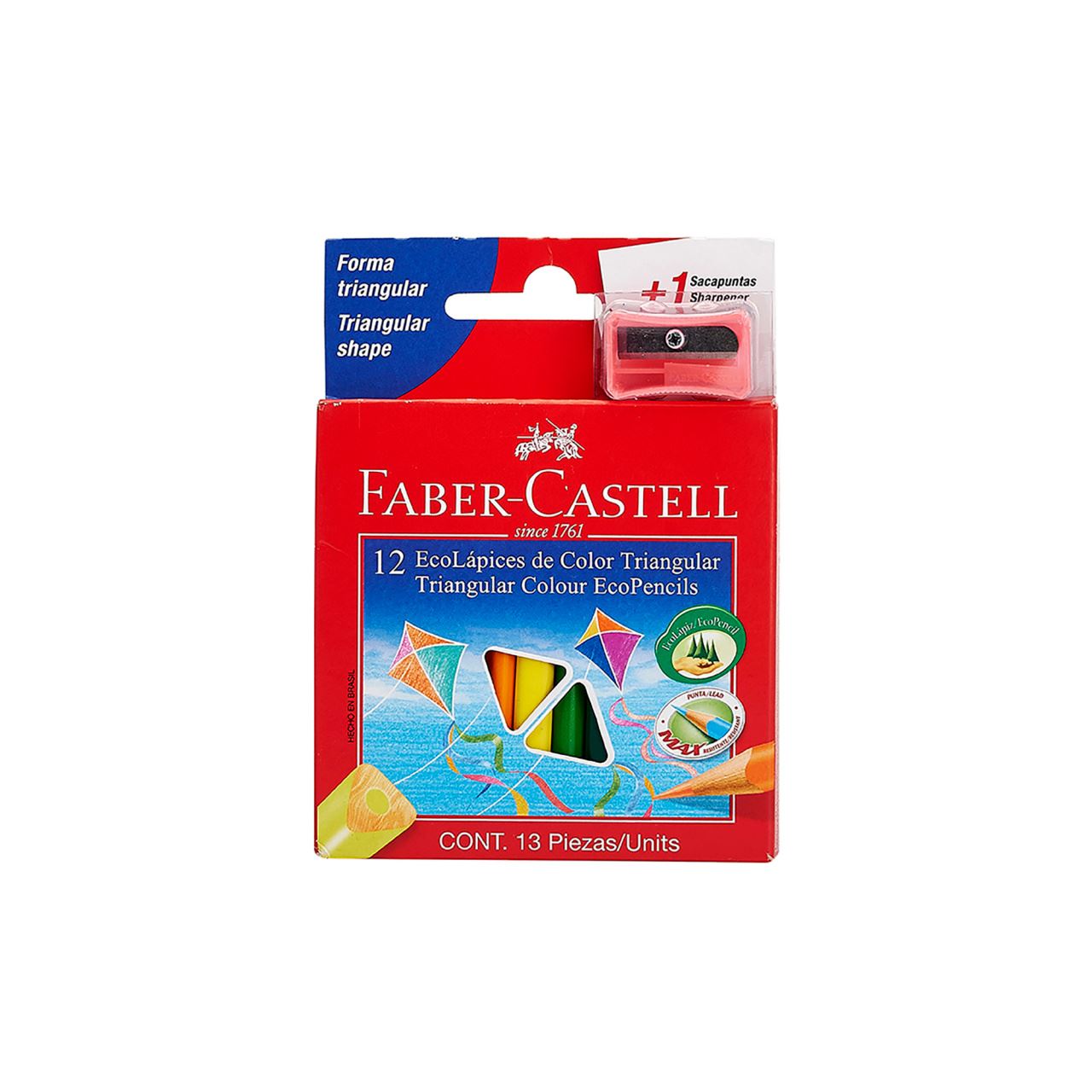 Faber-Castell - Ecolápices de colores cortos x 12