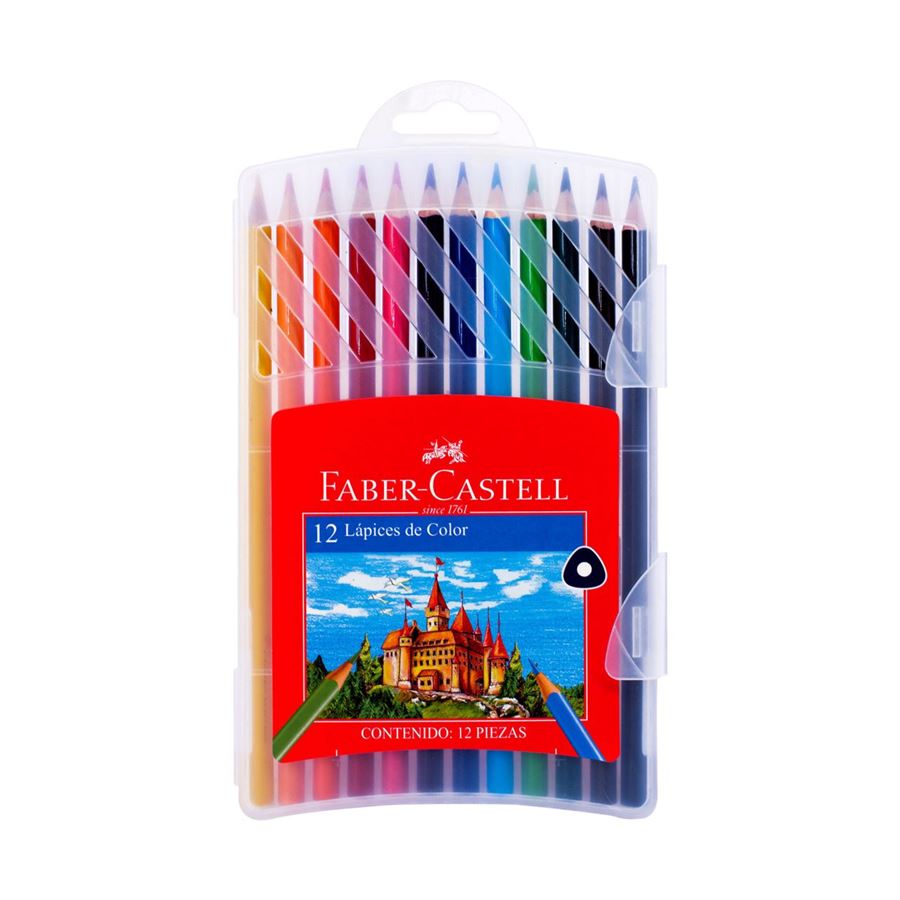 Faber-Castell - Ecolápices de color x 12 estuche rígido