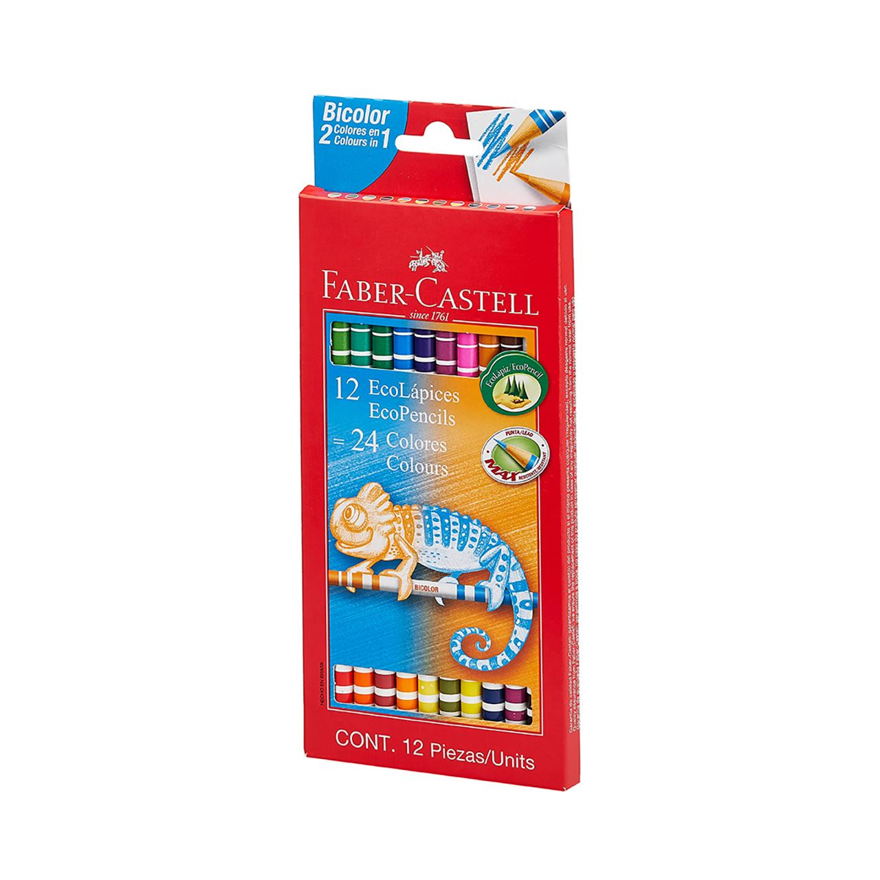 Faber-Castell - 12 EcoLápices bicolor doble punta