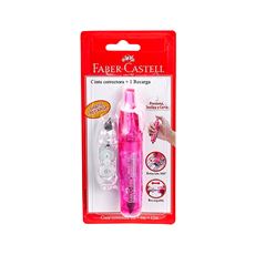 Faber-Castell - Cinta correctora retráctil rosa + 1 recarga