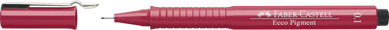 Faber-Castell - Rotulador calibrado Ecco Pigment, 0,1 mm, rojo