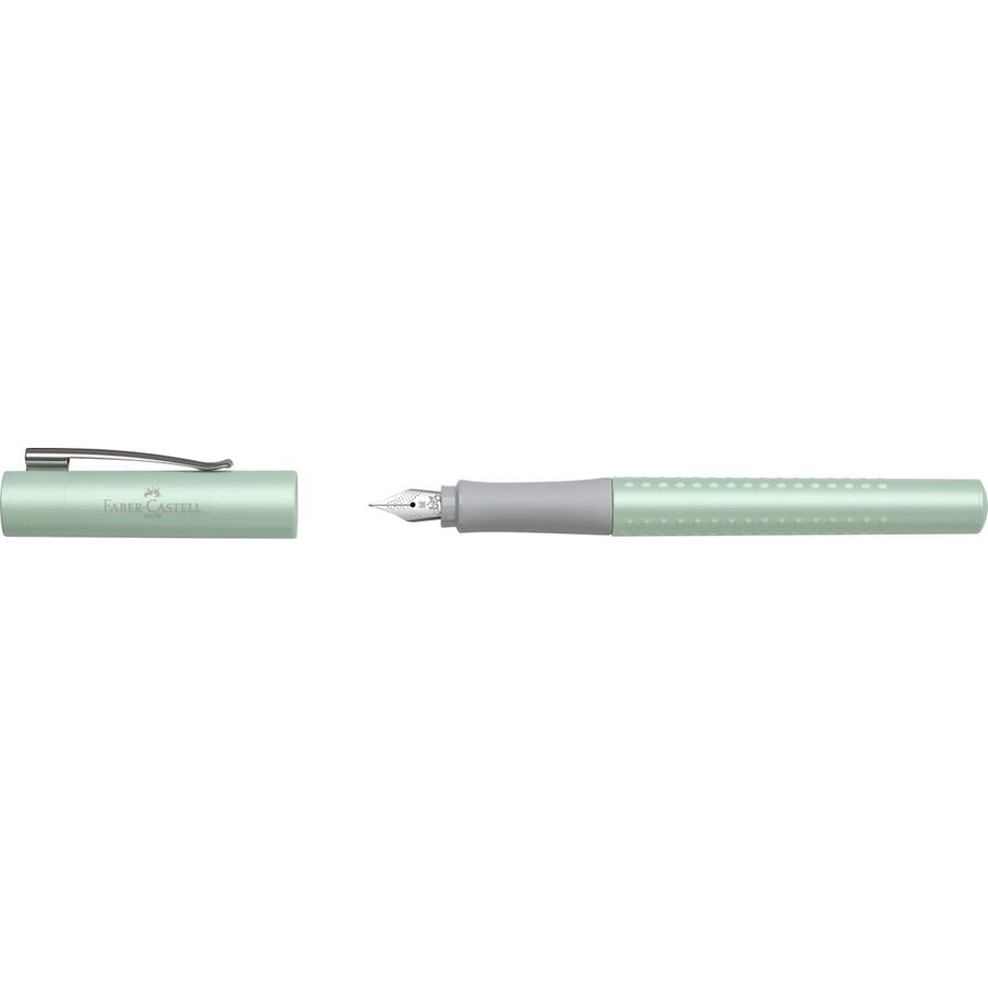 Faber-Castell - Pluma estilográfica Grip Pearl Edition M menta