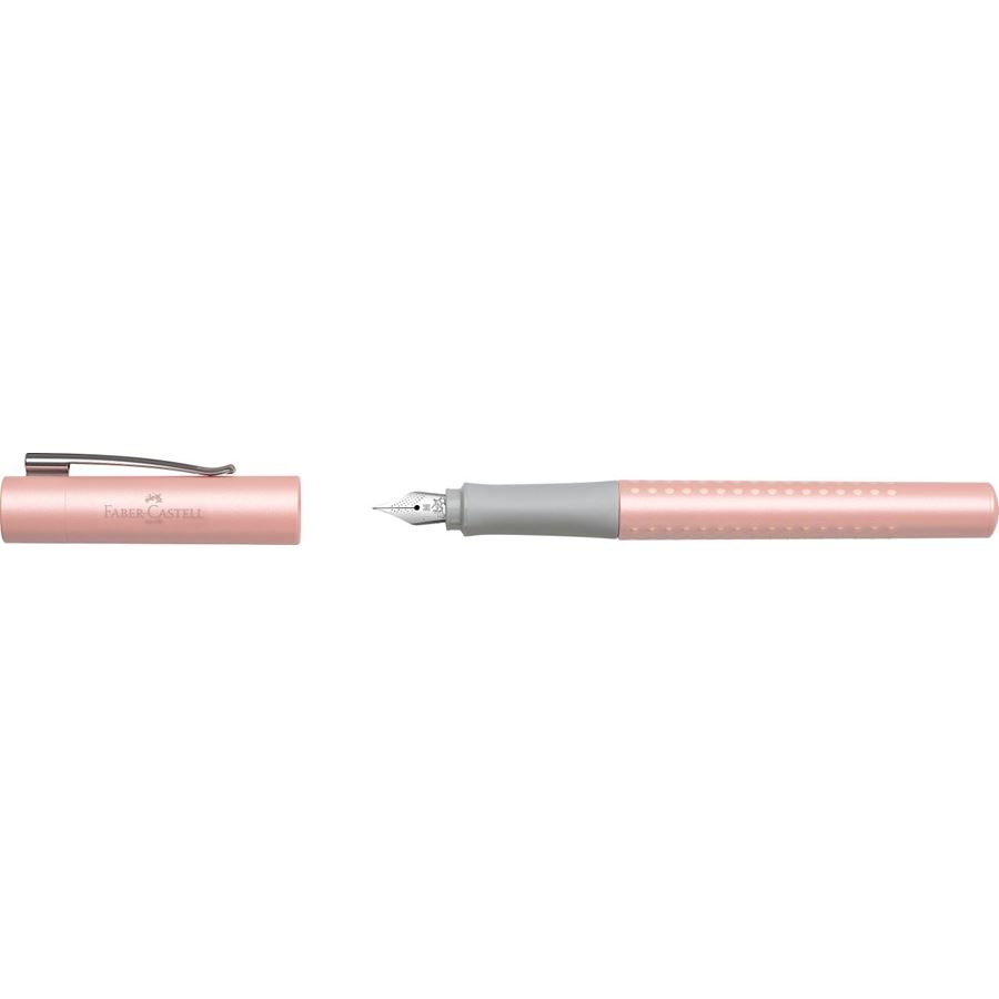 Faber-Castell - Pluma estilográfica Grip Pearl Edition M rosado
