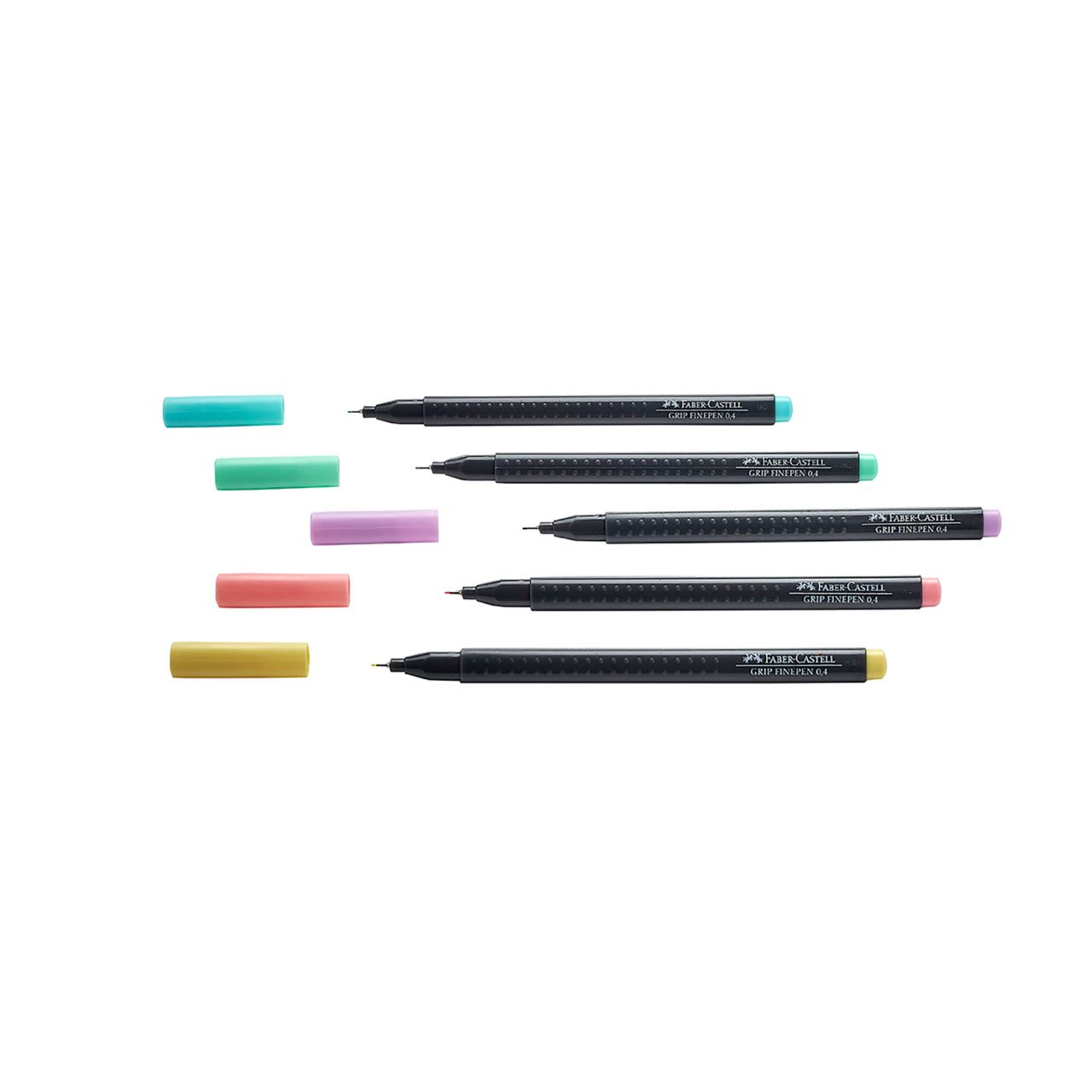 Faber-Castell - Tiralíneas Grip Finepen colores pastel x5 (cartón)