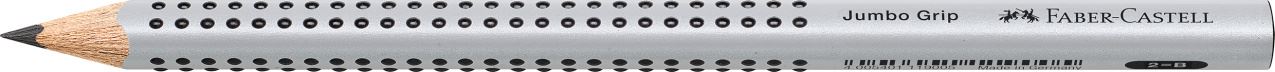 Faber-Castell lápices Jumbo Grip 2 Unidades con Tapa de borrar, Plata 