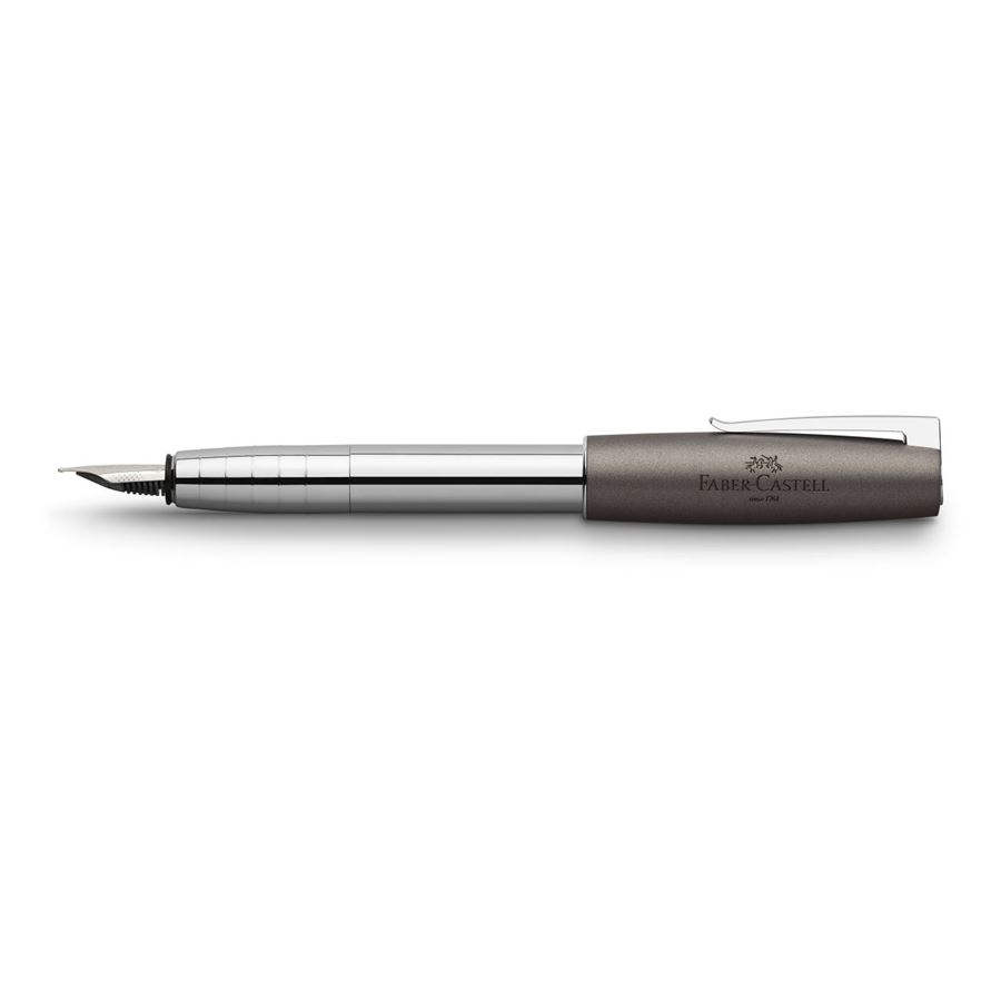 Faber-Castell - Pluma estilográfica Loom Metallic, M, gris