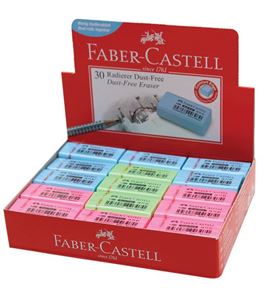 Faber-Castell - Borrador Dust-Free, colores surtidos