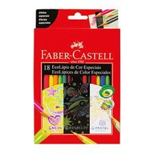 Faber-Castell - Ecolápices de color pastel neón metálico estuche cartón x18