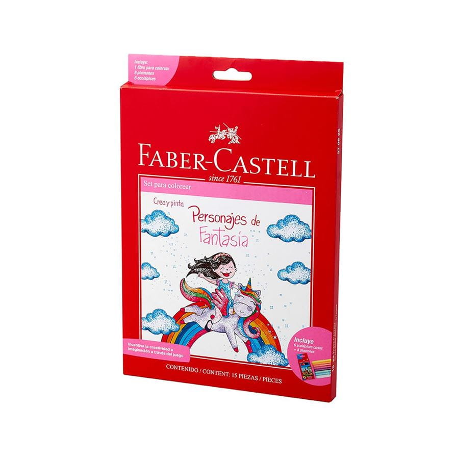 Faber-Castell - Libro p/color Fantasía+8Fiesta+6colores