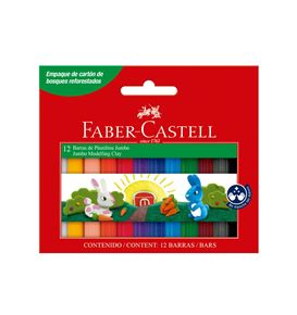 Faber-Castell - Plastilina Jumbo estuche x12