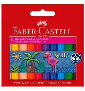 Faber-Castell - Plastilina Glitter x10 colores