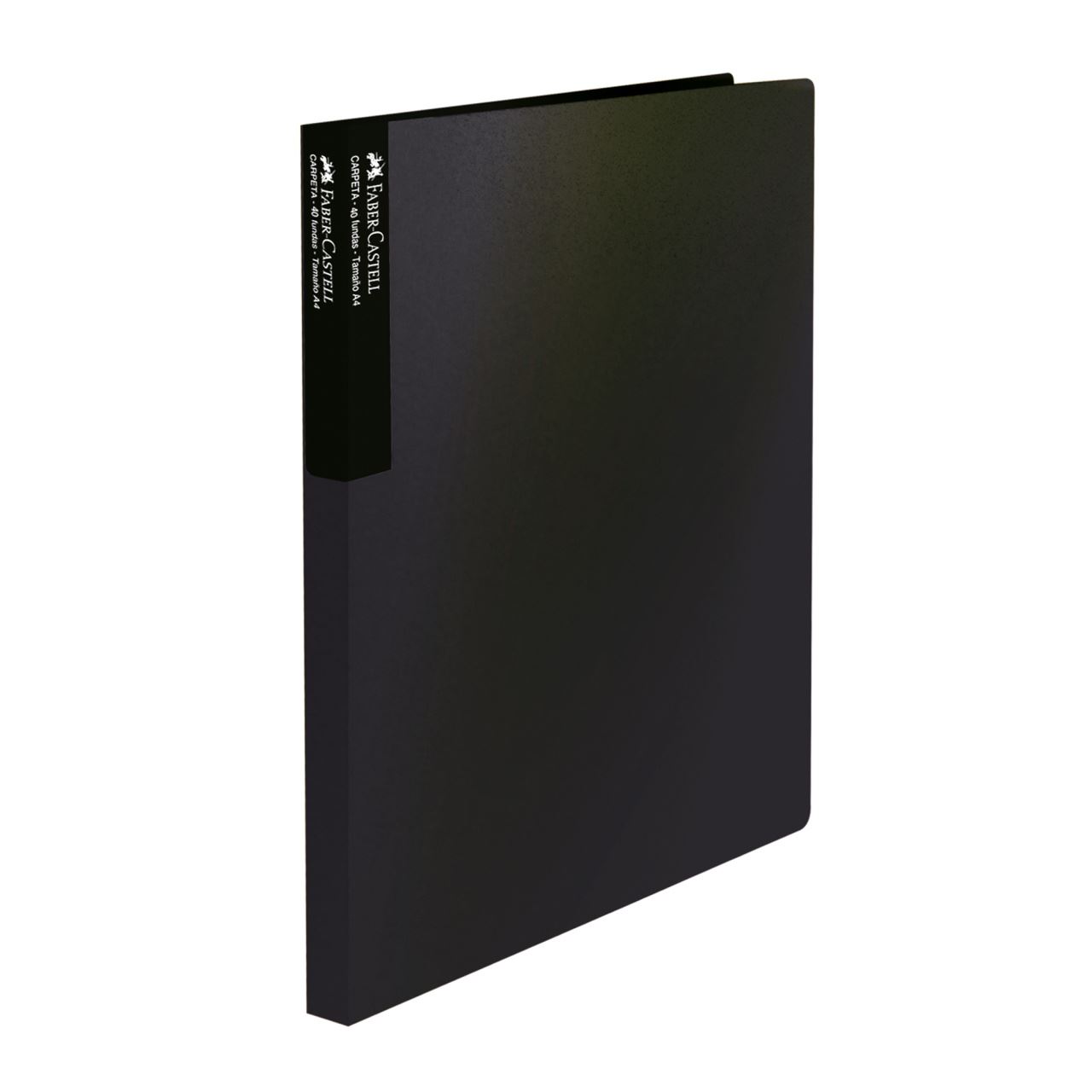 Faber-Castell - Carpeta con 40 fundas negro