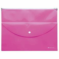 Faber-Castell - Sobre porta documentos con bolsillo rosado