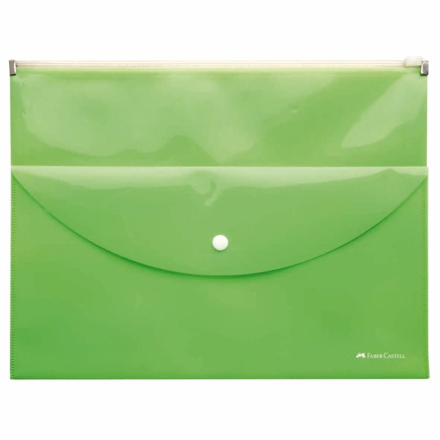 Faber-Castell - Sobre porta documentos con bolsillo verde