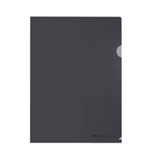 Faber-Castell - Folder transparente color gris oscuro set x 10