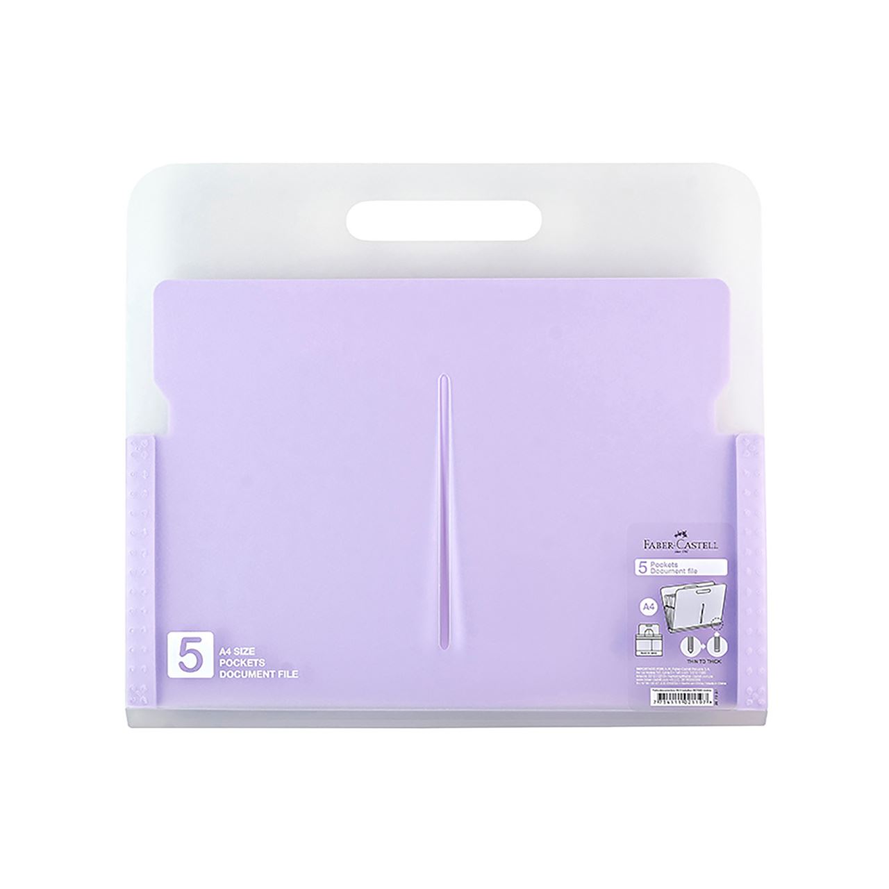 Faber-Castell - Porta documentos A4 con 5 bolsillos violeta