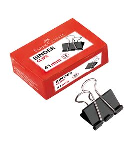 Faber-Castell - Binder clip BCB-041 41 mm cajita x 12