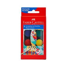 Faber-Castell - Estuche de acuarelas con 8 colores y pincel