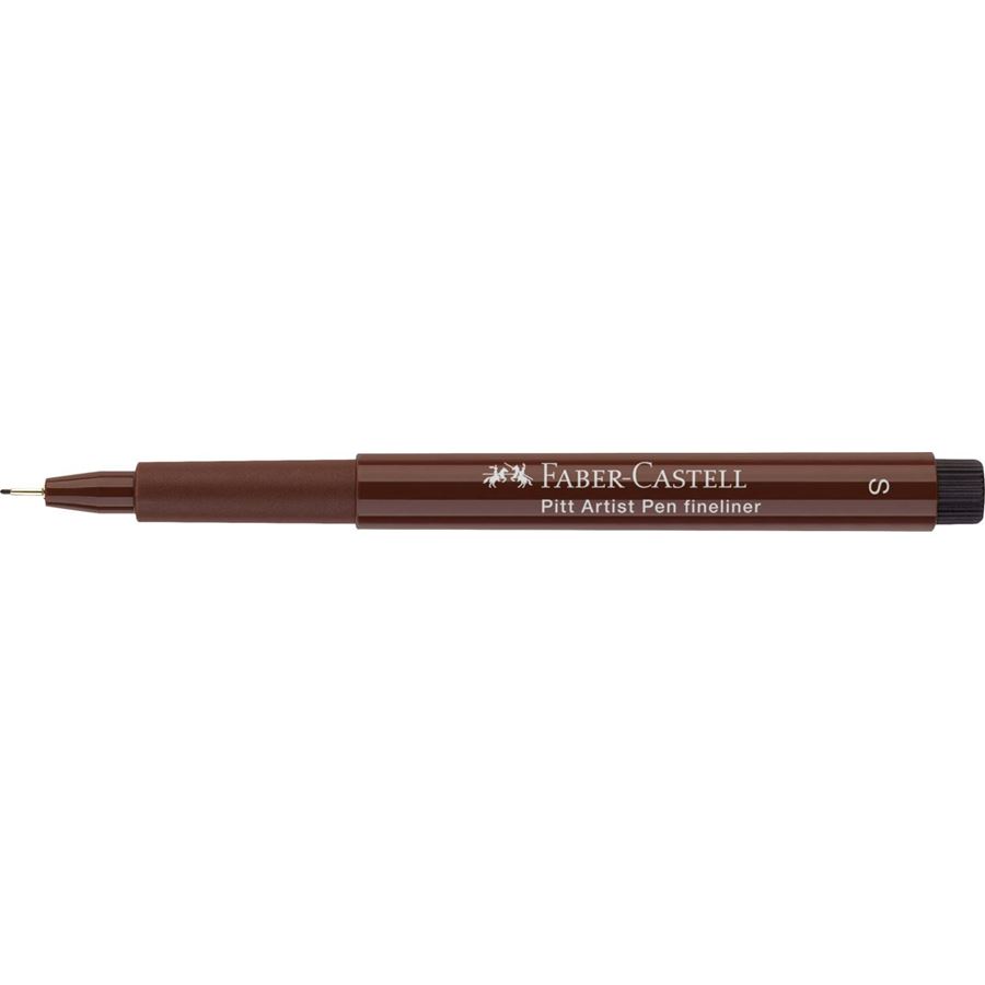 Faber-Castell - Marcador de punta de fibra Pitt Artist Pen S, sepia oscuro