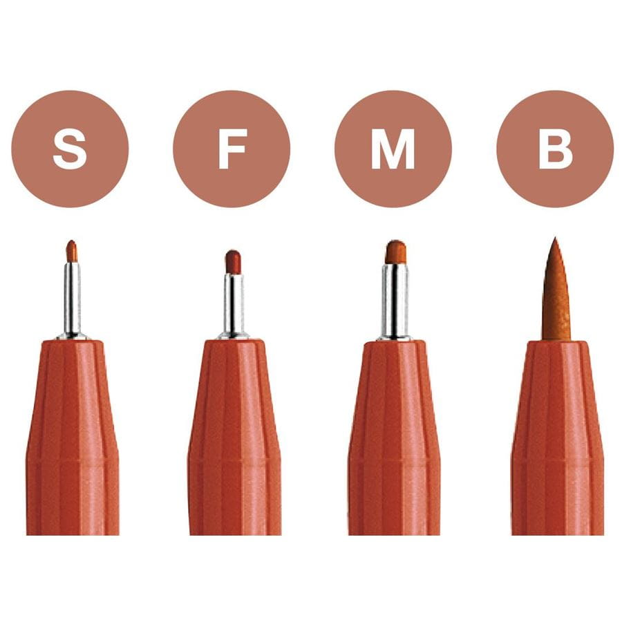 Faber-Castell - Estuche con 4 rotuladores Pitt Artist Pen, sanguina