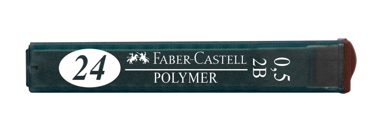 Faber-Castell - Minas de Grafito Polymer 0.5mm 2B X24