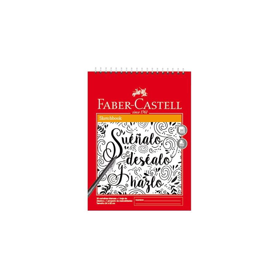 Faber-Castell - Sketch book espiralado Letras x25 hojas