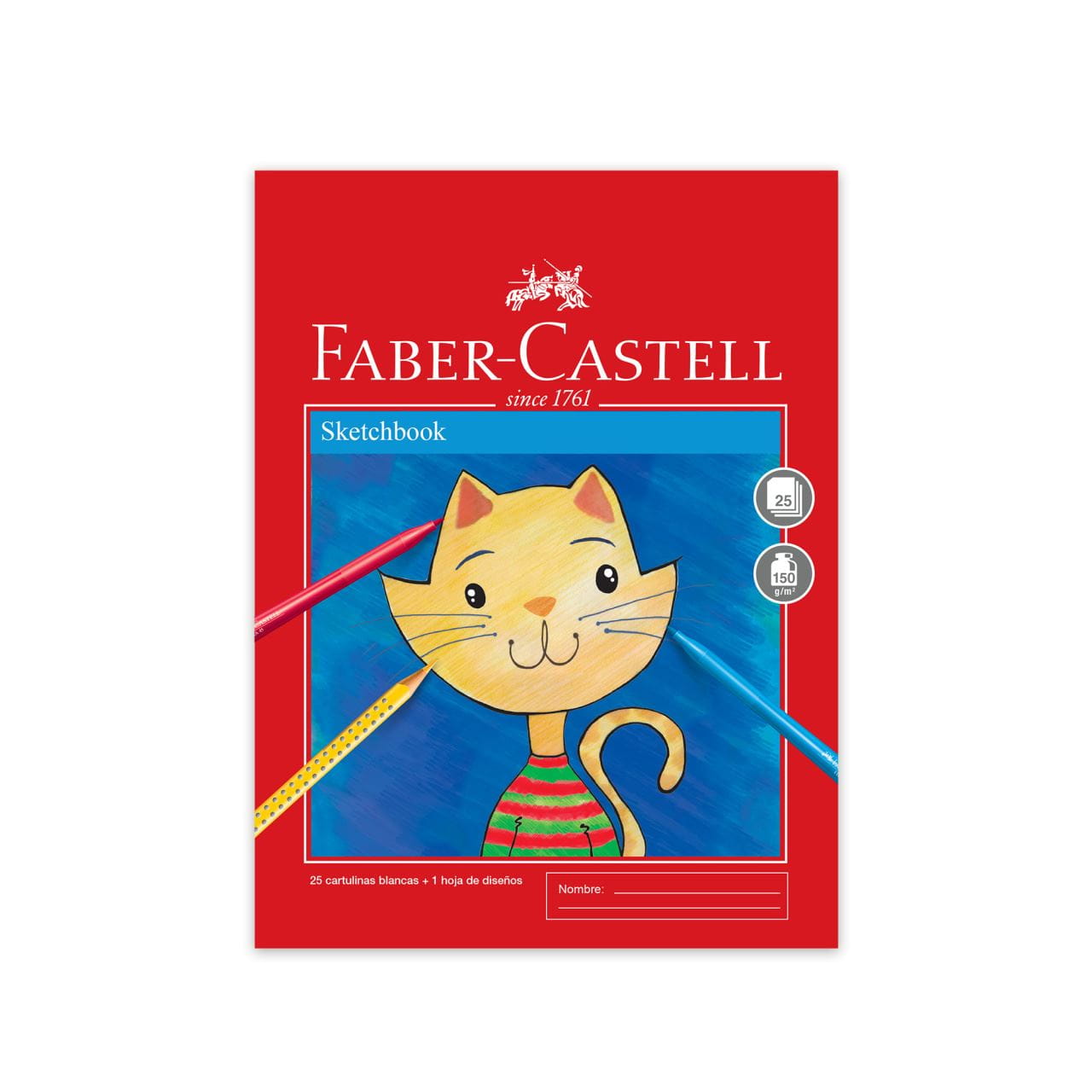 Faber-Castell - Sketch book empastado Gato x25 hojas