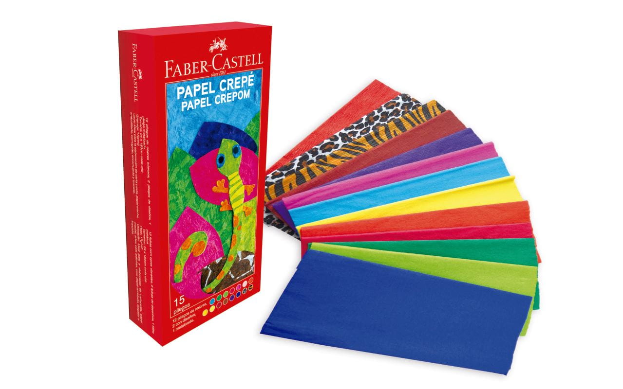 Faber-Castell - Papel crepé caja x 15 pliegos