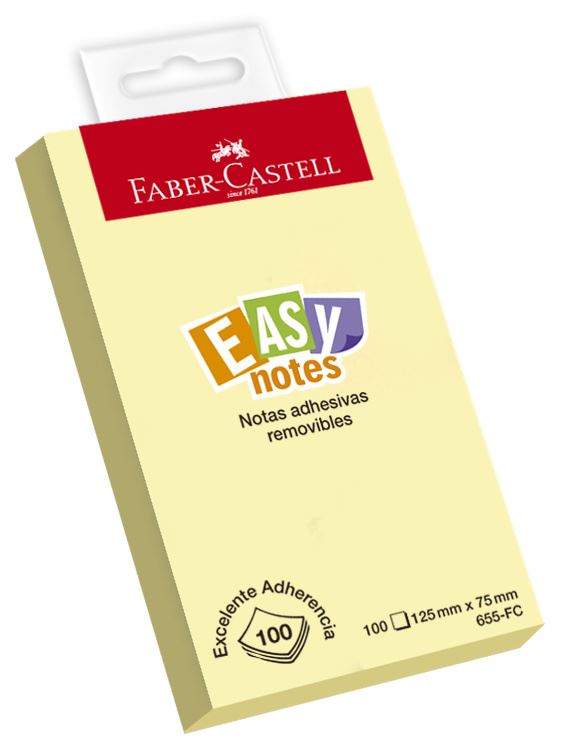 Faber-Castell - Nota adhesiva 100 hojas amarillo