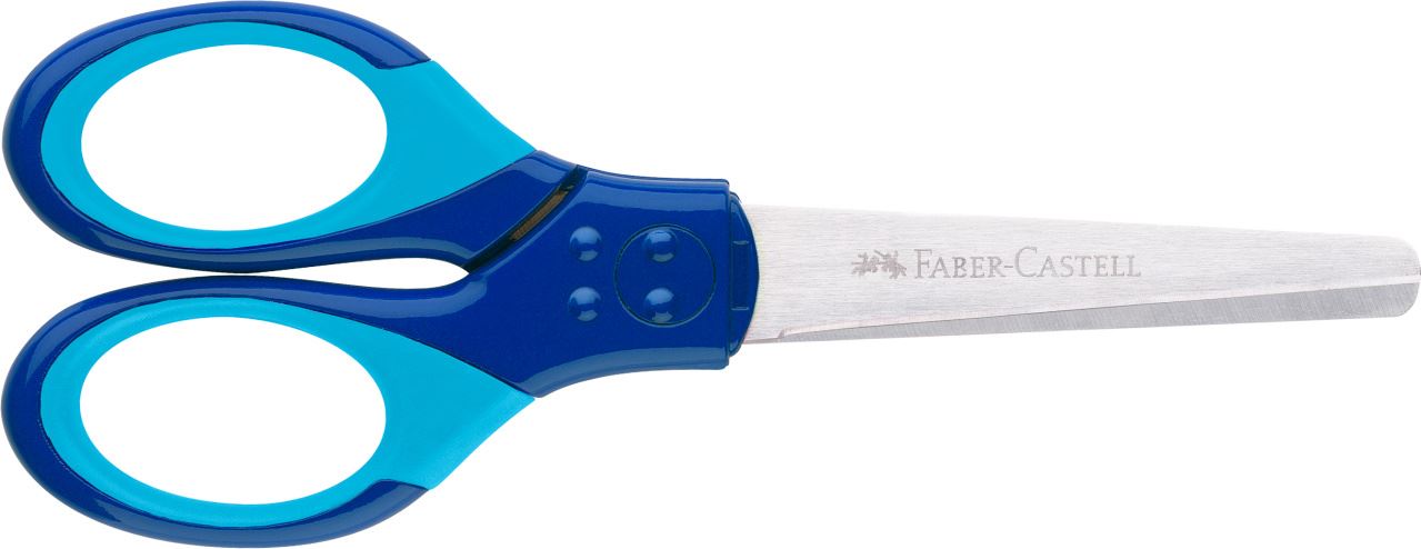 Faber-Castell - Tijera escolar Grip, azul