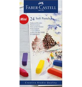 Faber-Castell - Estuche con 24 pasteles blandos mini