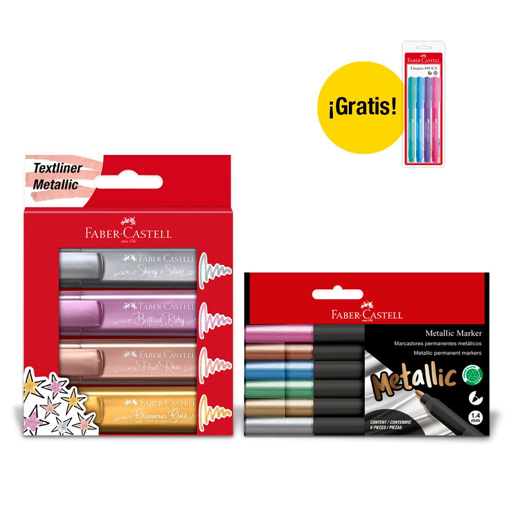 Faber-Castell - Pack online metálicos