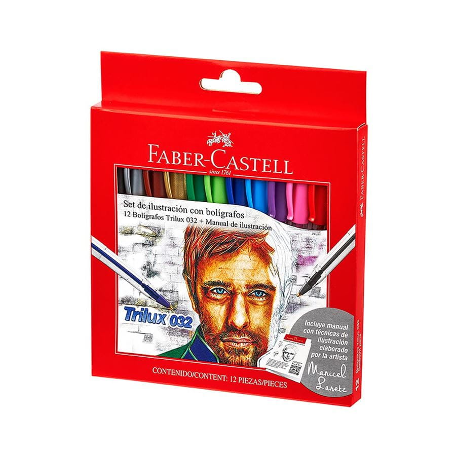 Faber-Castell - Set de ilustración + 12 bolígrafos Trilux