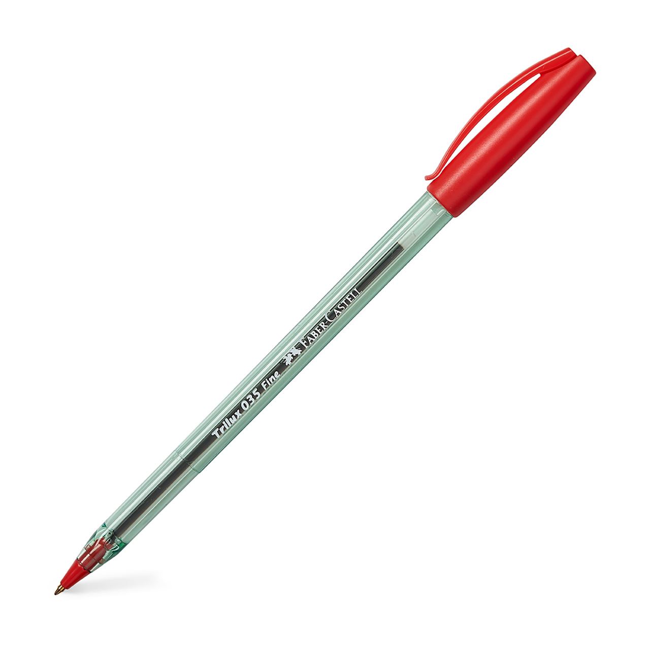 Faber-Castell - Bolígrafo Trilux 035-F rojo
